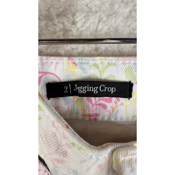 Talbots Pants Womens 2 Crop Legging Pastel Animal Print Stretch Summer‎ Casual - Picture 4 of 13